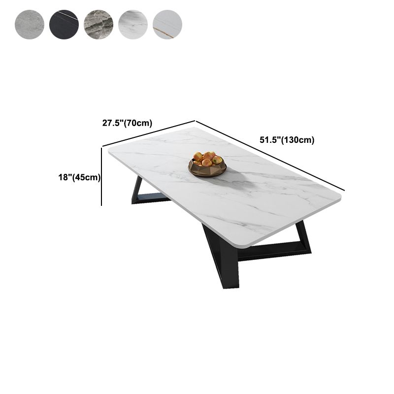 Glamkreuzbeine Couchtisch Schiefer rechteckiger Kaffeetisch für Zuhause