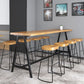 Modern Solid Wood Bar Table Brown Trestle Base Dining Table for Living Room Clearhalo 'Bar Furniture' 'Bar Tables' 'bar_tables' 'furn' 'furn_bar_tables' 'Furniture' 'Kitchen & Dining Furniture' 1200x1200_0ce27f2a-78b8-4298-a802-fd9fe5d99a64