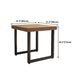 Industrial Wooden Dining Table Square Sled Dining Table for Restaurant
