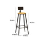 Modern 1/5 Pieces Bar Table Set Rectangle Stone Counter Table with Stools for Cafe
