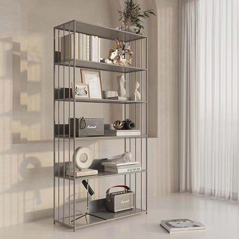 Open Metal Bookcase Modern Style Rectangular Shelve for Study Room Clearhalo 'Bookcases' 'furn' 'furn_bookcases' 'Furniture' 'furniture_bookcases' 'kitchen' 'kitchen_bookcases' 'Living Room Furniture' 'Office Furniture' 1200x1200_0ce5f624-ceeb-449a-a1e4-12a53e0649d0