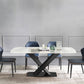 Contemporary Gray Standard Dining Set Rectangle Shape Sintered Stone Dining Set for Kitchen Clearhalo 'Dining Room Sets' 'Dining Tables & Seating' 'dining_room_set' 'furn' 'furn_dining_room_set' 'Furniture' 'furniture_dining_room_set' 'Kitchen & Dining Furniture' 'kitchen&dining_furn' 'kitchen' 1200x1200_0ce75450-7086-4ad2-a88a-d59014988220