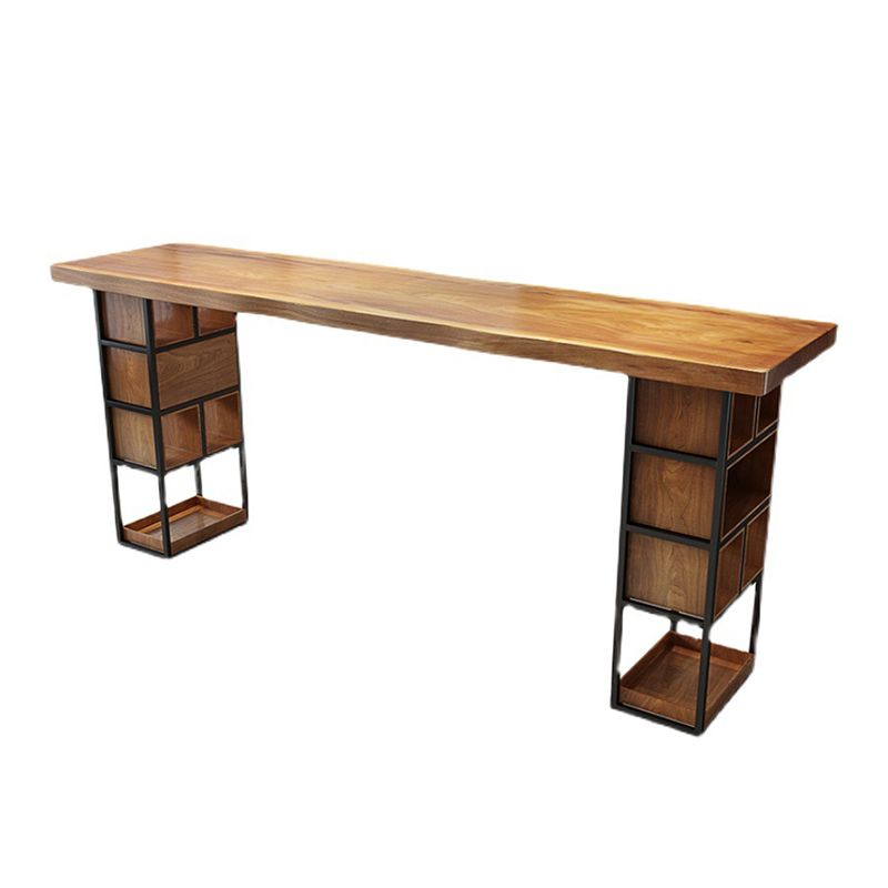 Rectangle Wood Bar Table Contemporary Bar Table with Sled Base Clearhalo 'Bar Furniture' 'Bar Tables' 'bar_tables' 'furn' 'furn_bar_tables' 'Furniture' 'furniture_bar_tables' 'Kitchen & Dining Furniture' 1200x1200_0ce84f2f-c3fb-4fb3-a54a-446fa0472d27