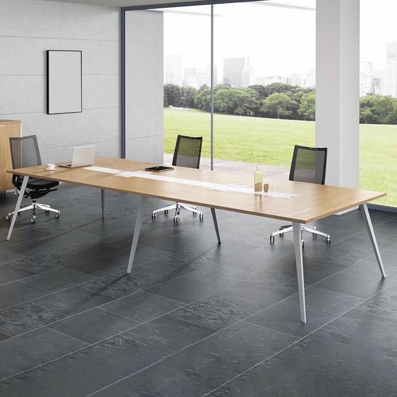 Desk rectángulo de escritorio de madera de ingeniería de estilo contemporáneo para la oficina