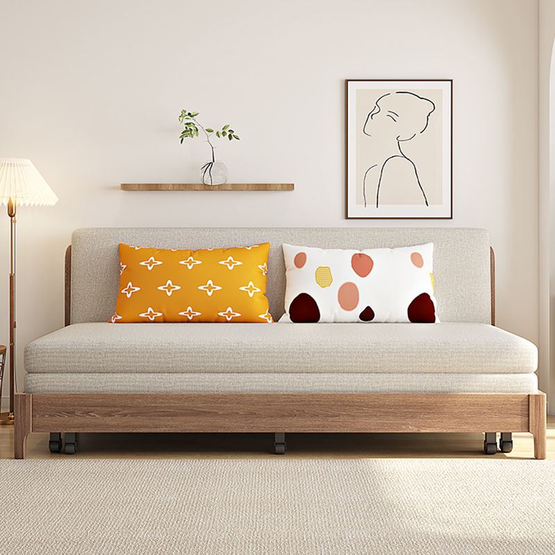 31 "de ancho Sofá de durmiente escandinavo Futón de madera Sofá para dormir plegable