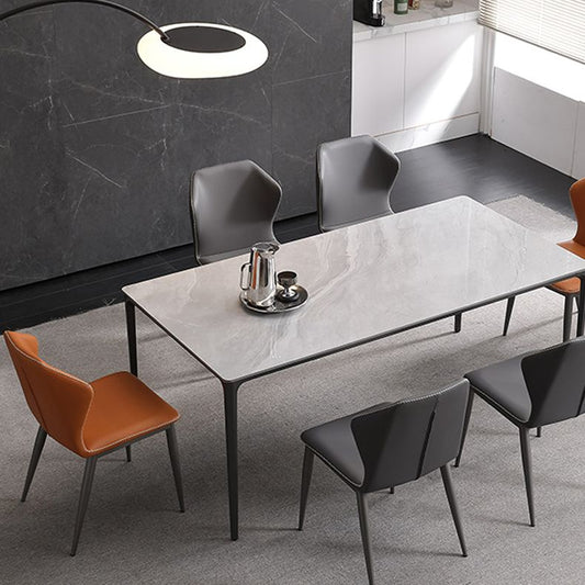 Contemporary Style Kitchen Metal Chair Wingback Dining Armless Side Chair (Set of 2) Clearhalo ' kitchen&dining_furn' 'Dining Chairs' 'Dining Tables & Seating' 'dining_chair' 'furn' 'furn_dining_chair' 'Furniture' 'furniture_dining_chair' 'Kitchen & Dining Furniture' 'kitchen' 1200x1200_0cefc8bd-24f4-429f-934f-9d0c4e38dd82