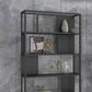 Industrial Metal Bookshelf Standard Black Open Back Bookcase with Shelves Clearhalo 'Bookcases' 'furn' 'furn_bookcases' 'Furniture' 'Office Furniture' 1200x1200_0cf0a4cb-a445-473c-b638-edadaccd0af3