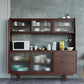 Porte di vetro contemporanea pranzo Hutch Pine Hutch a buffet