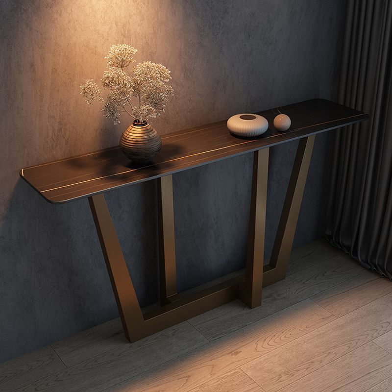 Tavolo console in pietra glam rettangolo di divani console dorata per sala
