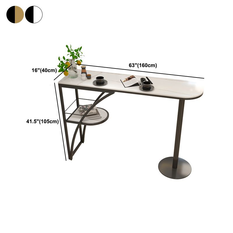 Tavolo da pub in pietra cottono da banco glam tavolo da cocktail bar ovale per soggiorno