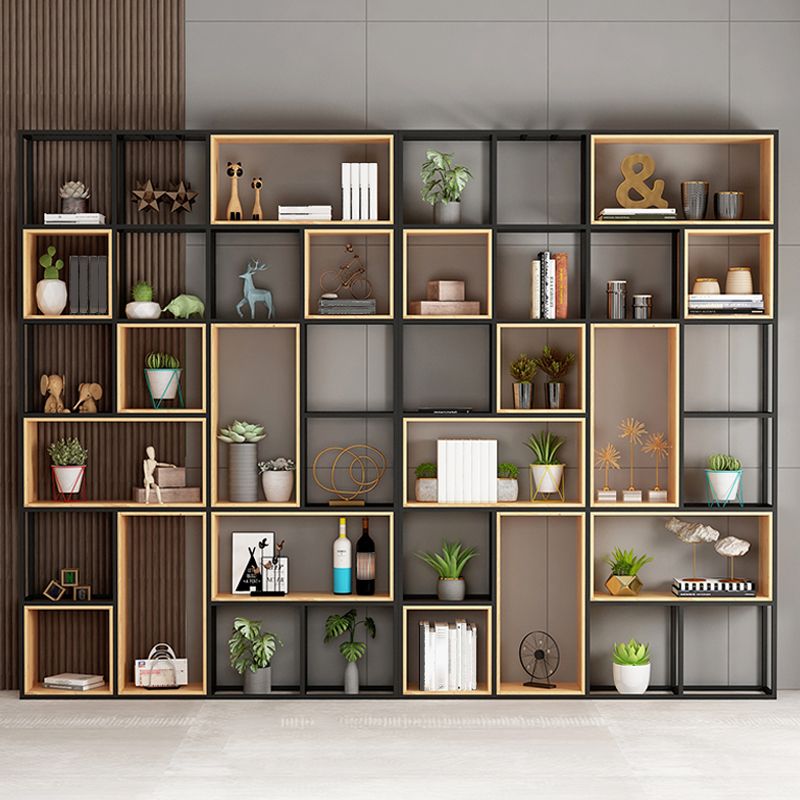 Modern Style Bookcase Metal Open Back Bookshelf for Office Use Clearhalo 'Bookcases' 'furn' 'furn_bookcases' 'Furniture' 'Office Furniture' 1200x1200_0cf2b517-d0cf-444a-98a2-bb44f2ed6dbe