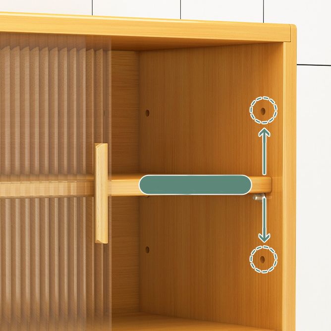 Sichtbares Glastür Sideboard Bambus Seitenbrett für die Küche Verwendung