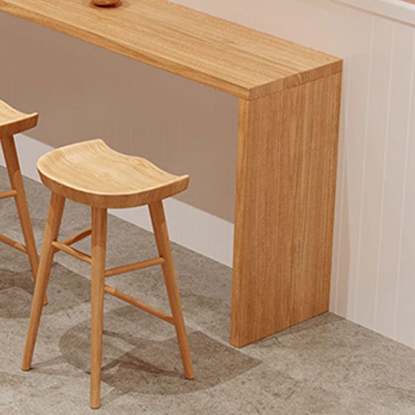 Contemporary Style 1/2/5/9 Pieces Bar Table Set Rectangle Wood Bar Table with Wood Stools Clearhalo 'Bar Furniture' 'furn' 'furn_home_bar_bar_sets' 'Furniture' 'Home Bars & Bar Sets' 'home_bar_bar_sets' 'Kitchen & Dining Furniture' 1200x1200_0cf5ad1d-43a3-4a3f-b3b7-7ab19d0e6132