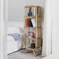 Metal 4 Shelf Bookshelf Gold Glam Shelf Bookcase Closed Back 63" Tall