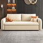 Glam Fabric Sleeper Sofa gestoffeerd Futon Sofa -bed in het wit