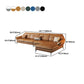 Glam Genuine Leather Living Room Flared Arm Modular Cushions Seating Clearhalo 'furn' 'furn_sectionals' 'Furniture' 'Living Room Furniture' 'Sectionals' 1200x1200_0cf89078-f730-4086-8327-596664b93a33