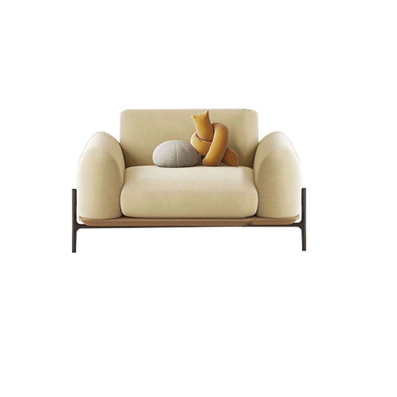 Light Brown Cushions Round Arm Transitional Modern Sofa for Living Room Clearhalo 'furn' 'furn_sofas' 'Furniture' 'furniture_sofas' 'kitchen' 'kitchen_sofas' 'Living Room Furniture' 'Sofa' 'sofas' 1200x1200_0cfa2683-68fa-4c4f-b52b-c92addba53c3