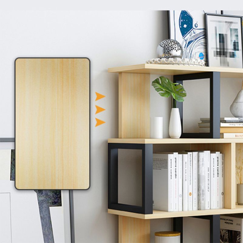 Wood Standard Bookcase Contemporary Style Open Back Bookshelf for Home Office Clearhalo 'Bookcases' 'Furniture' 'furniture_bookcases' 'Office Furniture' 1200x1200_0cfabe90-723d-4e94-a43c-4e972b0da2e6