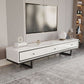 Modern Style Stone TV Stand White Colour Enclosed Storage TV Stand Console with 3 Drawers Clearhalo 'furn' 'furn_tv_stands_entertainment_centers' 'Furniture' 'Living Room Furniture' 'TV Stands & Entertainment Centers' 'TV Stands & Media Storage Furniture' 'tv_stands_entertainment_centers' 1200x1200_0cfc979e-d436-4c11-8e36-a9af7d0c901b