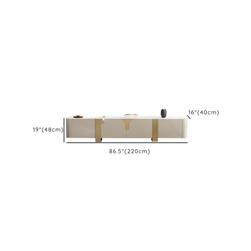 Glam TV Media Console Enclosed Storage TV Console with 2 Drawers Clearhalo 'furn' 'furn_tv_stands_entertainment_centers' 'Furniture' 'Living Room Furniture' 'TV Stands & Entertainment Centers' 'TV Stands & Media Storage Furniture' 'tv_stands_entertainment_centers' 1200x1200_0cff17f6-1b4e-4c32-88ed-5612b0181526
