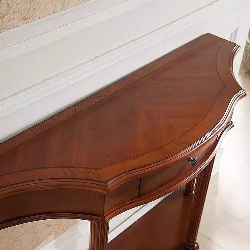 Mesa de consola de la mesa de la mesa de la madera de goma victoriana para el hall