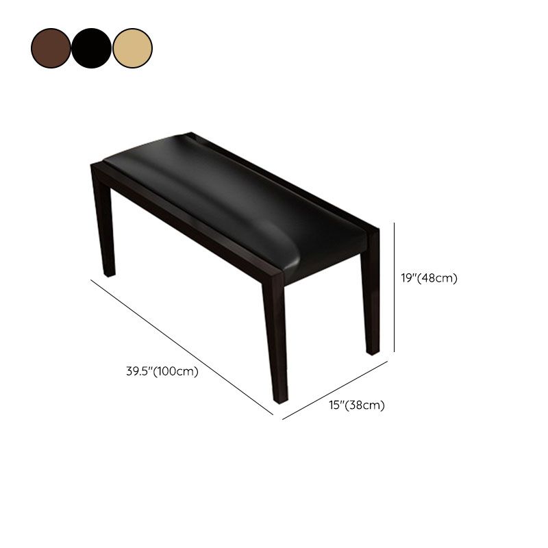 Mid-Century Modern Bench Wooden Seating Bench with Cushioned Clearhalo 'Benches' 'Chairs & Seating' 'furn' 'furn_benches' 'Furniture' 'Living Room Furniture' 1200x1200_0cffe9dd-250e-41a5-b927-6a3ebede91e9