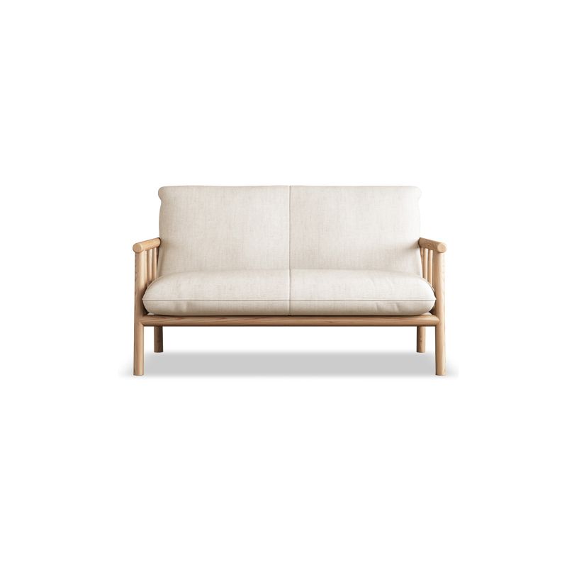 Farmhouse Faux Leather Cushions Sofa Standard Square Arm Settee with Wooden Frame Clearhalo 'furn' 'furn_sofas' 'Furniture' 'furniture_sofas' 'Living Room Furniture' 'Sofa' 'sofas' 1200x1200_0d00d32f-7975-4a48-8ead-b14f1267fd96