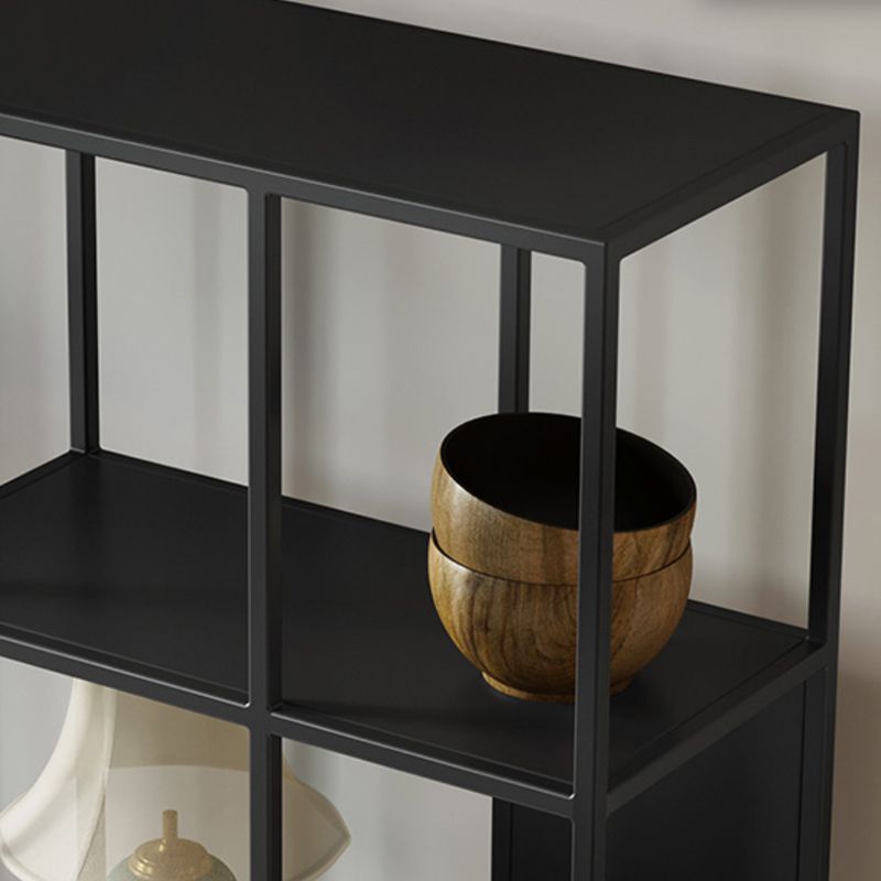 Metal Shelves Included Bookshelf Etagere Open Back Modern Bookcase