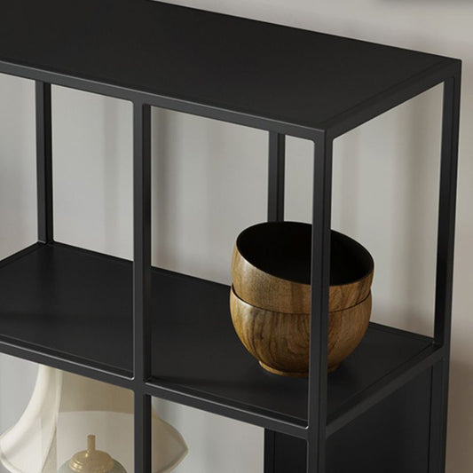 Metal Shelves Included Bookshelf Etagere Open Back Modern Bookcase