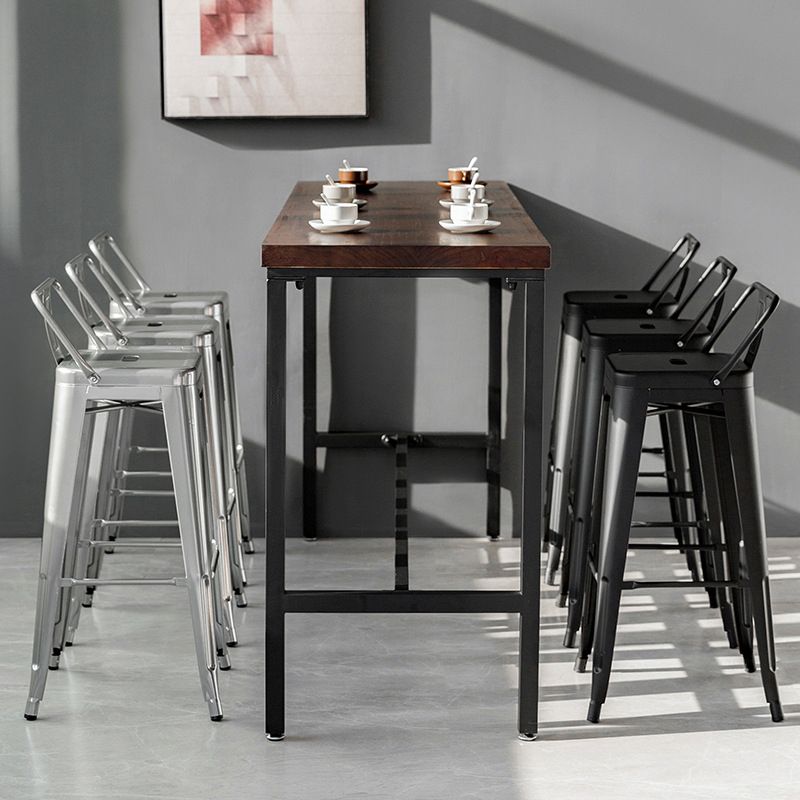 Industrial Footrest Iron Bar Stool Coffee Shop Square Counter Stools Clearhalo 'Bar Furniture' 'Bar Stools' 'bar_stools' 'Furniture' 'furniture_bar_stools' 'Kitchen & Dining Furniture' 1200x1200_0d017ee9-f1d0-46ea-b56b-884b990508f5