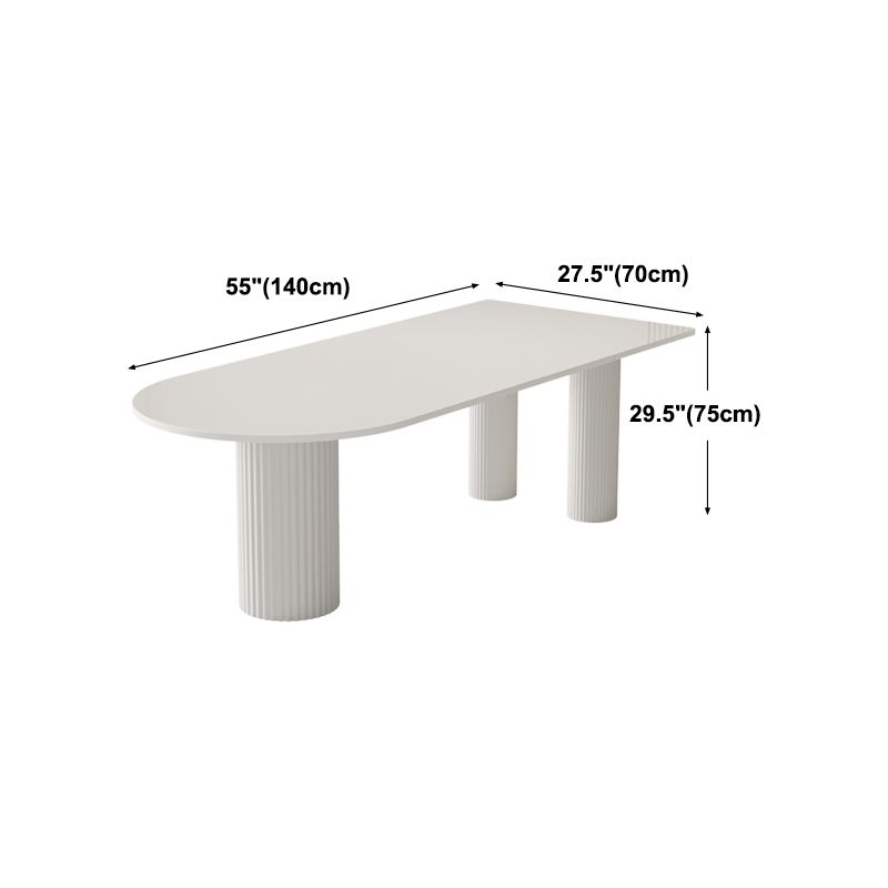 Contemporary Style Dining Table White Dinner Table for Home Kitchen Dinner Clearhalo 'Dining Tables & Seating' 'Dining Tables' 'dining_table' 'furn' 'furn_dining_table' 'Furniture' 'Kitchen & Dining Furniture' 1200x1200_0d018474-09b0-4767-9733-fa0227f04a92