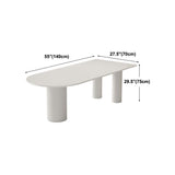 Contemporary Style Dining Table White Dinner Table for Home Kitchen Dinner Clearhalo 'Dining Tables & Seating' 'Dining Tables' 'dining_table' 'furn' 'furn_dining_table' 'Furniture' 'Kitchen & Dining Furniture' 1200x1200_0d018474-09b0-4767-9733-fa0227f04a92