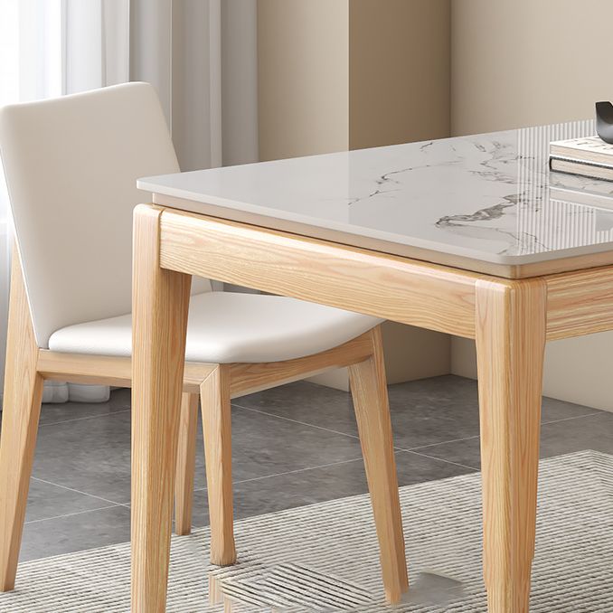 Rechthoekige stenen eettafel midden-eeuwse tafel met natuurlijke afwerking benen