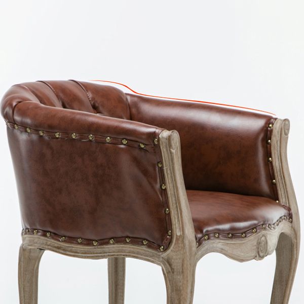 Moderne stijl arm stoel houten vaste rug dineren accent stoel voor keuken