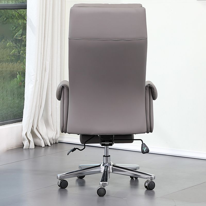 Contemporary Adjustable Faux Leather Chair Executive High Back Swivel Chair Clearhalo 'furn' 'furn_office_chair' 'Furniture' 'Office Chairs' 'Office Furniture' 'office_chair' 1200x1200_0d01c1a6-e56c-4715-914c-651b33658274