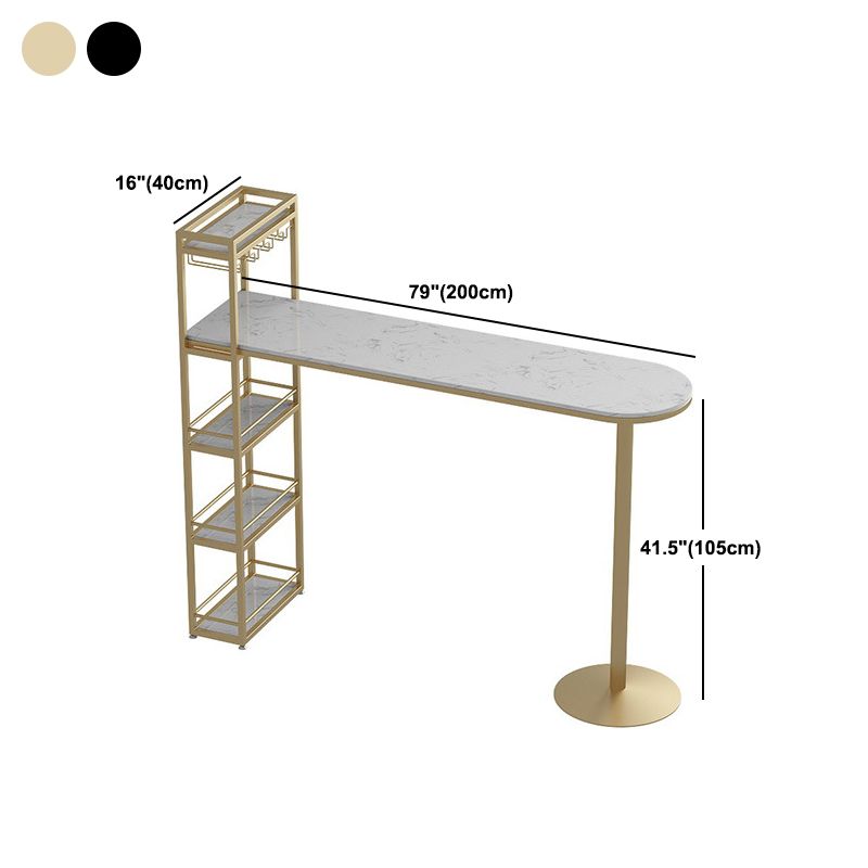 Juego de mesa de bar de mármol sintético estilo Glam, mesa de mostrador de 1/2/3 piezas para interior