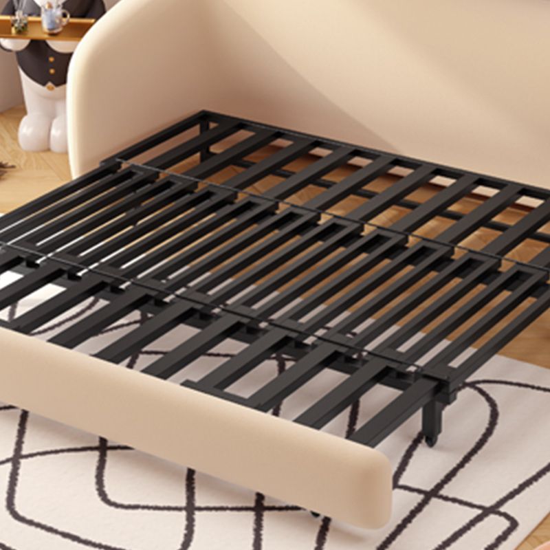 Divano dormiente imbottito in modernismo giallo chiaro divano dormiente curvo