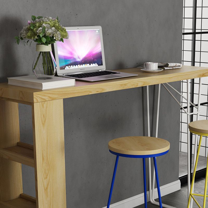 Moderne bar-hoogte tafel massief houten blad pubtafel voor eetkamer