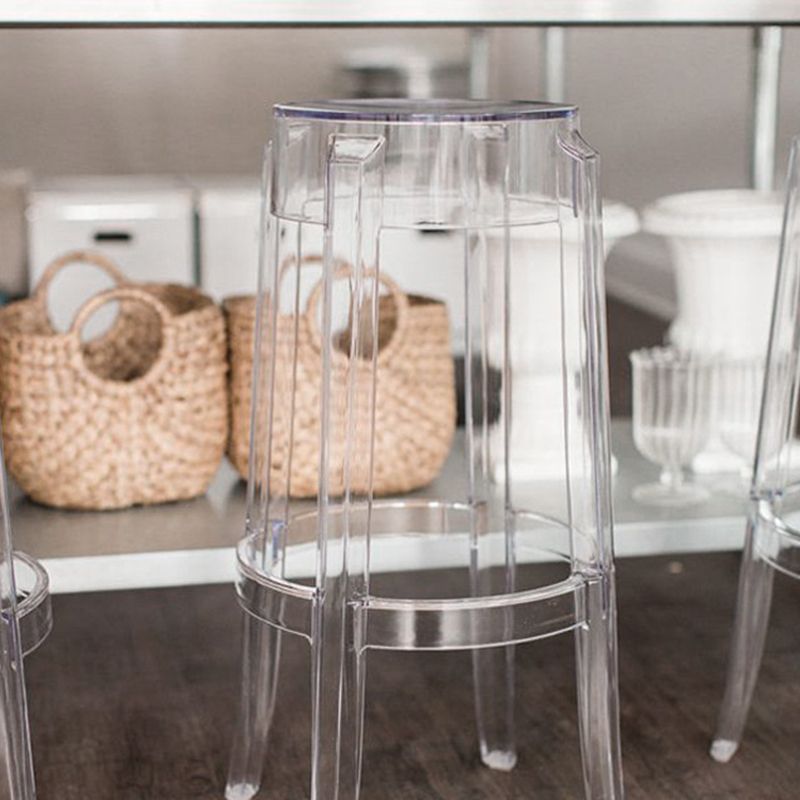 Nordic Style 30-inch Barstool Transparent Plastic Bar Stool for Dinning Room Clearhalo 'Bar Furniture' 'Bar Stools' 'bar_stools' 'furniture_bar_stools' 'Kitchen & Dining Furniture' 'kitchen&dining_furn' 'kitchen' 'kitchen_furn' Furniture' 1200x1200_0d041289-3372-469e-bae7-554bd594d2b2