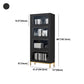 Glam Vertical Standard Bookcase Manufactured Wood Bookcase with Glass Doors Clearhalo 'Bookcases' 'Furniture' 'furniture_bookcases' 'kitchen' 'kitchen_bookcases' 'Living Room Furniture' 'Office Furniture' 1200x1200_0d04f8f0-26f8-404c-9894-57cdd48095f5