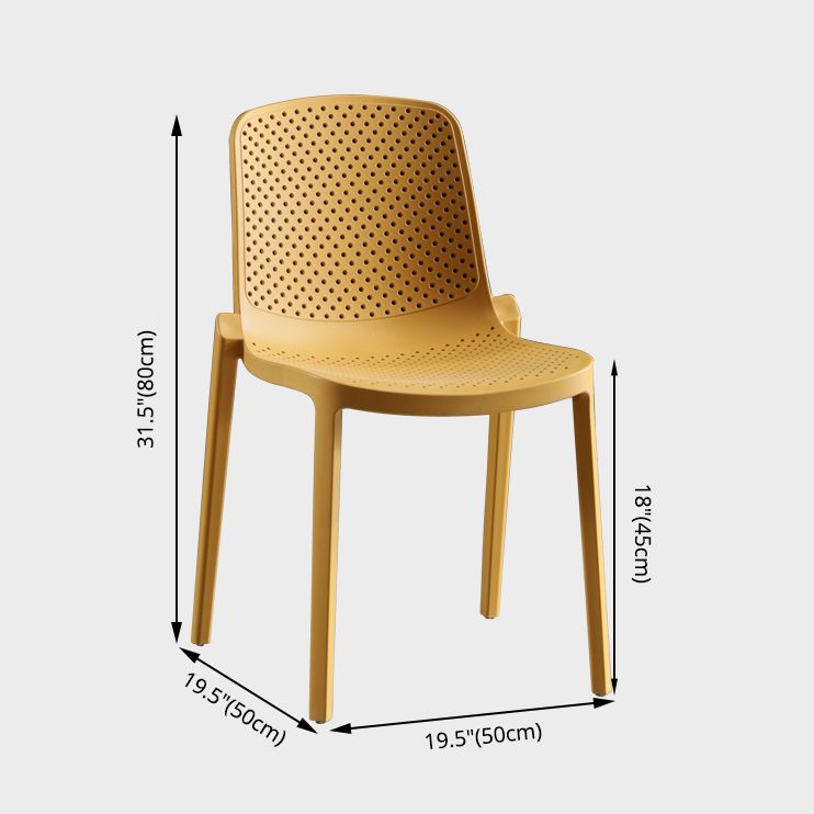 Home Contemporary Side Chair Solid Back Plastic Stackable Dining Room Chair Clearhalo ' kitchen&dining_furn' 'Dining Chairs' 'Dining Tables & Seating' 'dining_chair' 'furn' 'furn_dining_chair' 'Furniture' 'furniture_dining_chair' 'Kitchen & Dining Furniture' 'kitchen' 1200x1200_0d05958d-b917-43e2-a107-244a848e514d