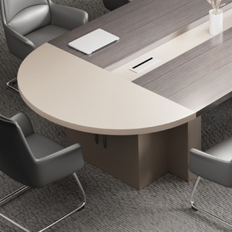 Contemporary Artificial Wood Writing Desk Oval Office Desk for Office Clearhalo 'furn' 'furn_office_desk' 'Furniture' 'Office Desks' 'Office Furniture' 'office_desk' 1200x1200_0d09561d-d366-4877-a4cb-851a0e625669