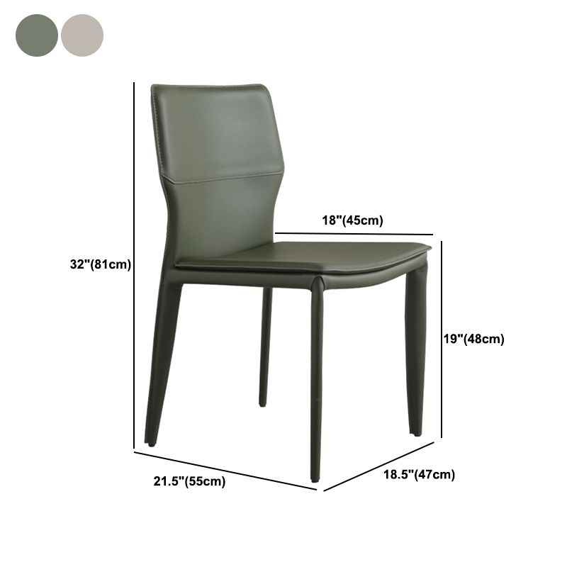 Contemporary Style Dining Chairs Armless Chairs with Metal Legs for Home Clearhalo 'Dining Chairs' 'Dining Tables & Seating' 'dining_chair' 'furn' 'furn_dining_chair' 'Furniture' 'Kitchen & Dining Furniture' 1200x1200_0d0a1232-9985-436d-9641-51e9495f5016