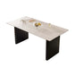 Table de salle à manger rectangulaire en pierre frittée de style moderne pour un usage domestique