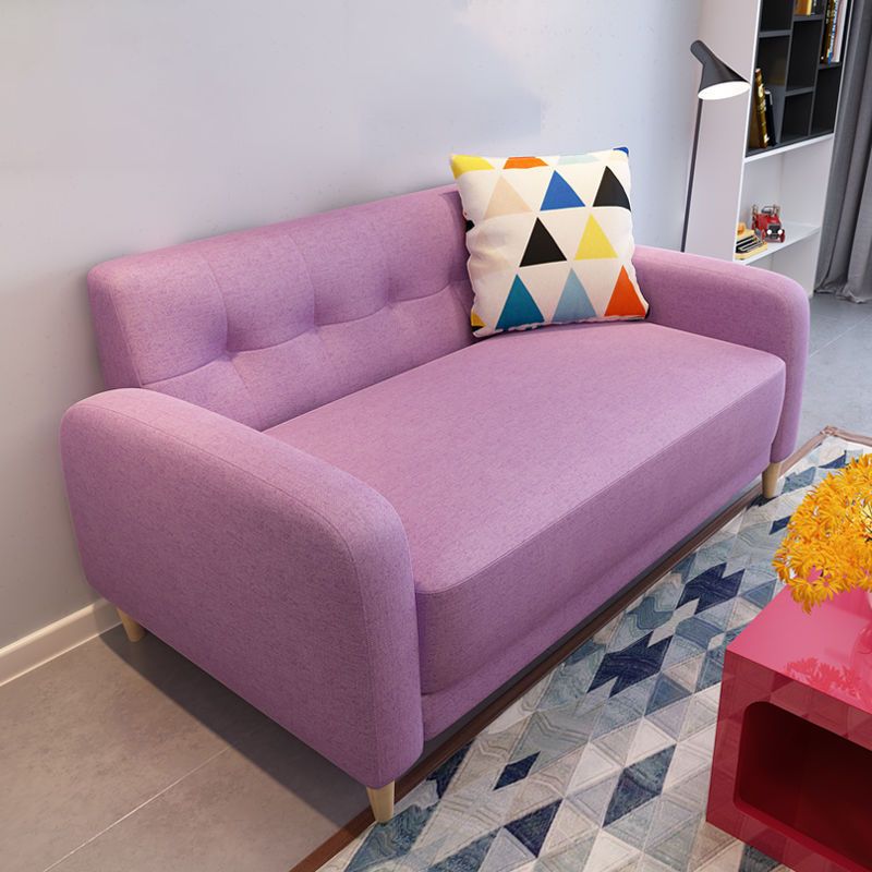 Pure Color Sofa Tufted Back Square Arm Sofa for Living Room Home Clearhalo 'furn' 'furn_sofas' 'Furniture' 'furniture_sofas' 'kitchen' 'kitchen_sofas' 'Living Room Furniture' 'Sofa' 'sofas' 1200x1200_0d0e902d-6f7b-4af8-8264-8b4488c07c9a