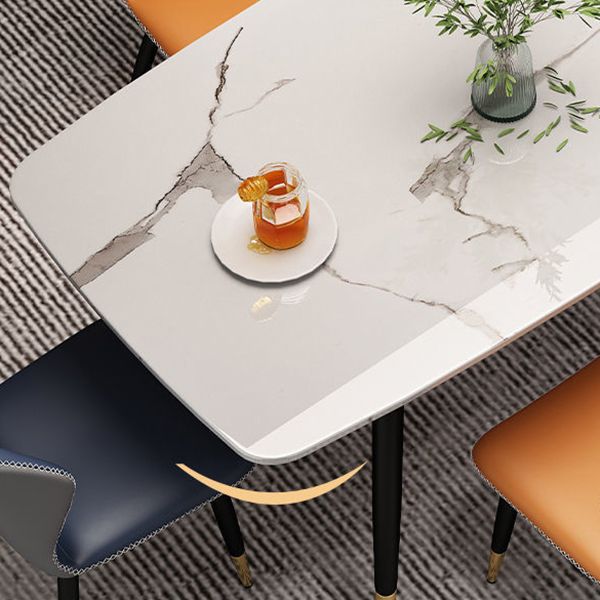 Tavolo da pranzo in pietra sinterizzato rettangolare moderni mobili verdi grigio bianco con 4 gambe