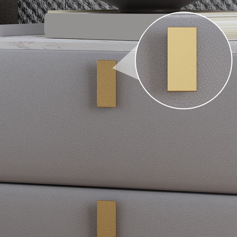 Cabinete de piedra Bedside Accent Mesa Nightshand con 2 cajones