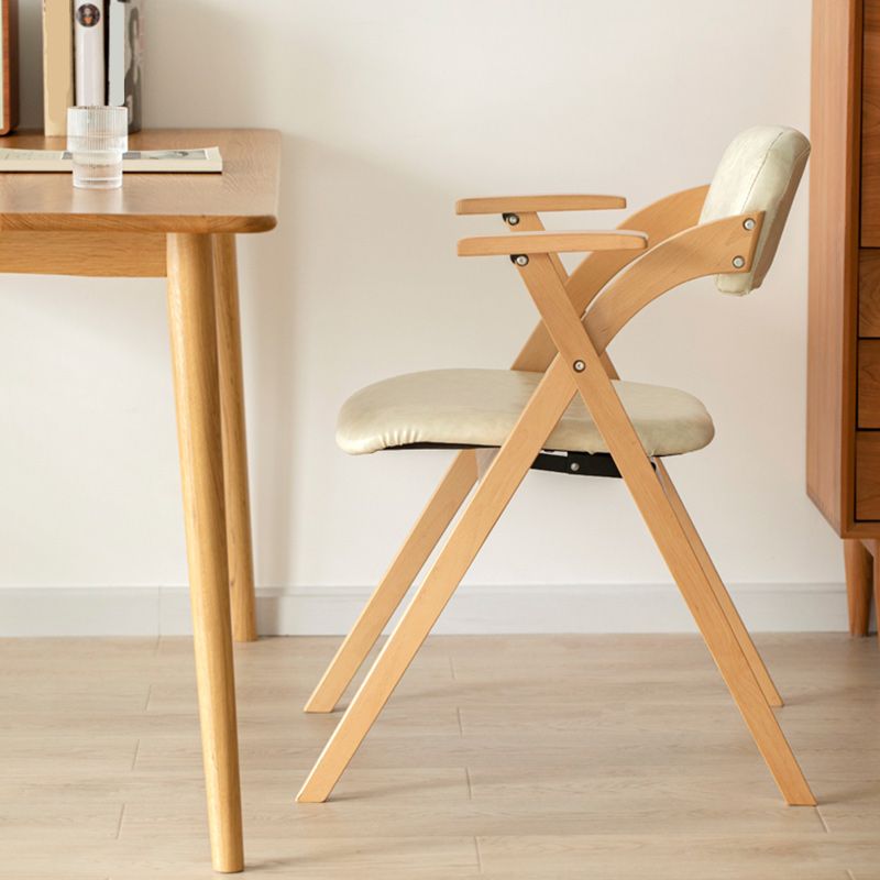 Open Back Folding Dining Arm Chair Modern Solid Wood Dining Chair Clearhalo 'Dining Chairs' 'Dining Tables & Seating' 'dining_chair' 'furn' 'furn_dining_chair' 'Furniture' 'Kitchen & Dining Furniture' 1200x1200_0d10797a-b0cd-482b-adef-a315b98dcf73