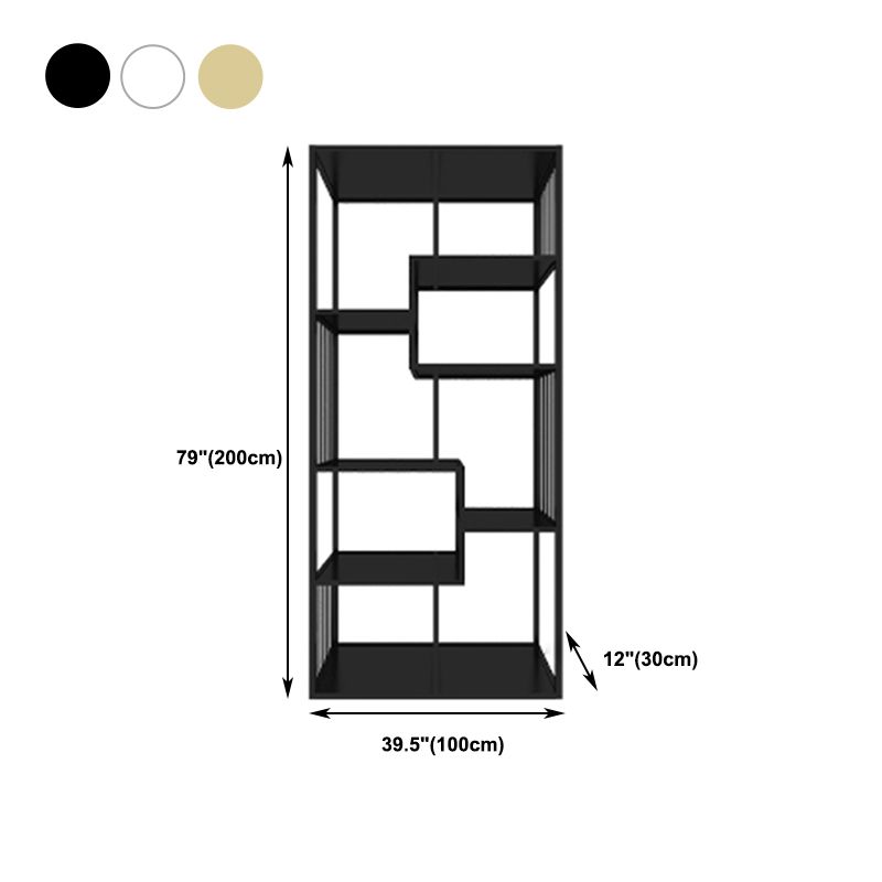 Nordic Home Office Bookshelf Metal Open Back Etagere Bookcase Clearhalo 'Bookcases' 'furn' 'furn_bookcases' 'Furniture' 'Office Furniture' 1200x1200_0d14234a-d089-4f27-9225-43fe2daf6f21