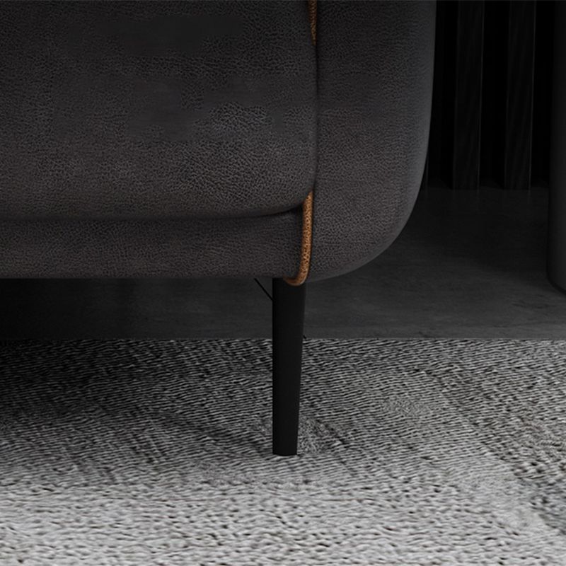 Sofá de cuero falso 25.59 "D x 30.70" H Sofá de brazo de esmoquin para sala de estar